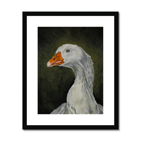 Thoughtful Goose Framed & Mounted Print
