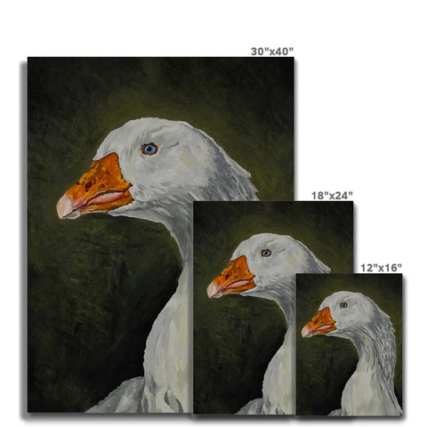 Thoughtful Goose Canvas