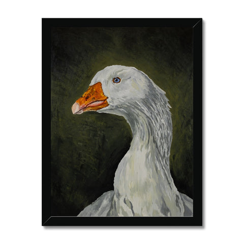 Thoughtful Goose Framed Print